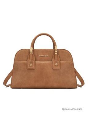 Structured Satchel Bag Women Top Handle Crossbody Purse Faux Leather